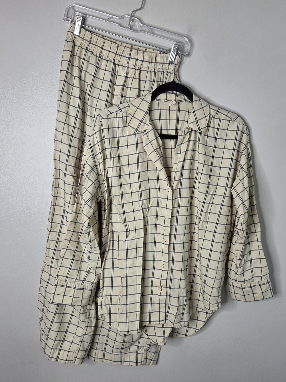 Madewell Windowpane 2-Piece Pajama Set